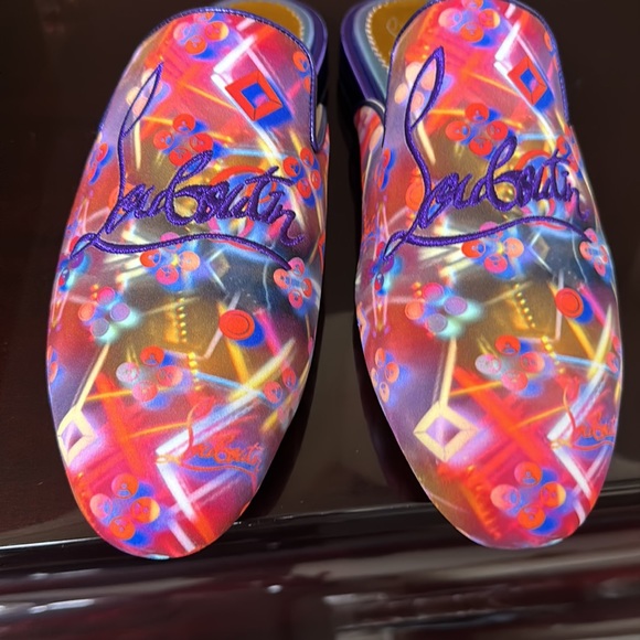 ⭐️⭐️⭐️SOLD ⭐️⭐️⭐️Christian Louboutin Navy Coolito Disco Mule Slippers - Picture 7 of 17